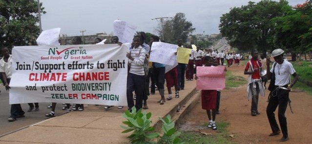 PASDO (formerly Zeeler Campaign) Holds Street March to Campaign for fight against climate change and gully erosion and protection of biodiversity.